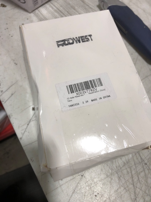 Photo 1 of Roowest 10 Set Acrylic Reserved Table Signs Clear Wedding Reserved Signs with Holder Reserved Table Cards for Wedding Seating Reception Restaurant Birthday Party Ceremony Decoration(Clear, Gold)