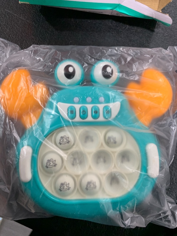 Photo 1 of Upgraded Fast Push Bubble Game with 3 Colors LED Light, Quick Push Pop Game Light Up Fidget Toy, Speed Pushing Game Controller, Stocking Stuffers for Kids 8-12