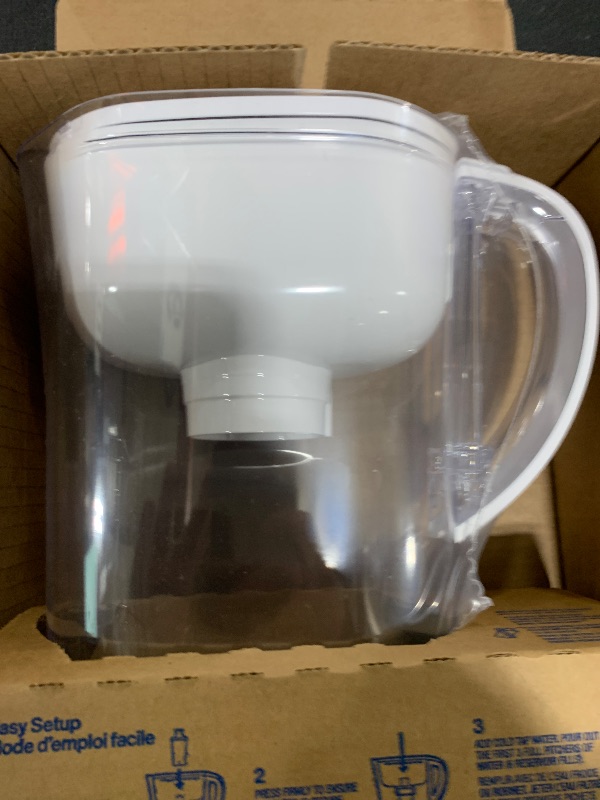 Photo 2 of Brita Metro Water Filter Pitcher with SmartLight Filter Change Indicator, BPA-Free, Replaces 1,800 Plastic Water Bottles a Year, Lasts Two Months, Includes 1 Filter, Small - 6-Cup Capacity, White