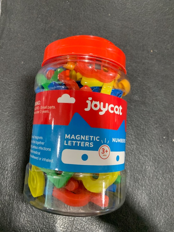 Photo 1 of JoyCat 78 Pieces Magnetic Letters Numbers Alphabet Fridge Magnets ABC 123 Preschool Educational Learning Plastic Colorful Toy Set Uppercase Lowercase Math Symbols for Toddlers Kids