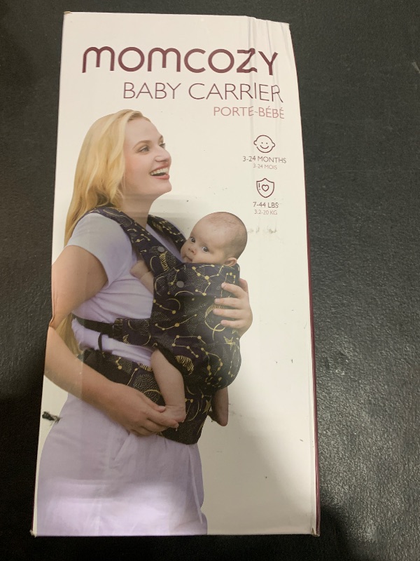 Photo 2 of Momcozy Baby Carrier - Ergonomic, Cozy and Lightweight Carrier for 7-44lbs, Effortless to Put On, Ideal for Hands-Free Parenting, Enhanced Lumbar Support, Purehug for Infant to Toddler, Black