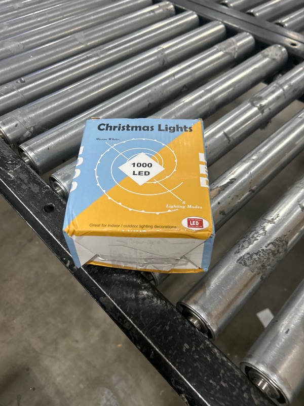 Photo 1 of LJLNION 1000 LED Fairy String Lights, 328FT Long Outdoor Christmas Lights, Waterproof IP65 Green PVC Copper Wire Lights, 8 Lighting Modes Plug in for Xmas Tree Holiday Party Wedding Decor, Warm White