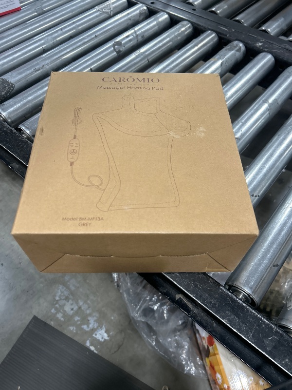 Photo 1 of CAROMIO Massaging Heating Pad for Back Pain Relief, Neck and Shoulders Electric Heating Pads Large Size, Full Body Back Heat Pad with Auto Shut Off, 3 Heating Levels & 3 Massage Modes (Grey, 35"x24")