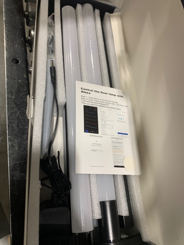 Photo 1 of LED Floor Lamp, RGB Corner Lamp Works with Alexa/APP/Remote Control, Smart Corner Light with 16 Million DIY Colors, Music Sync, Color Changing Standing Floor Lamp for Bedroom Living Room Gaming Room