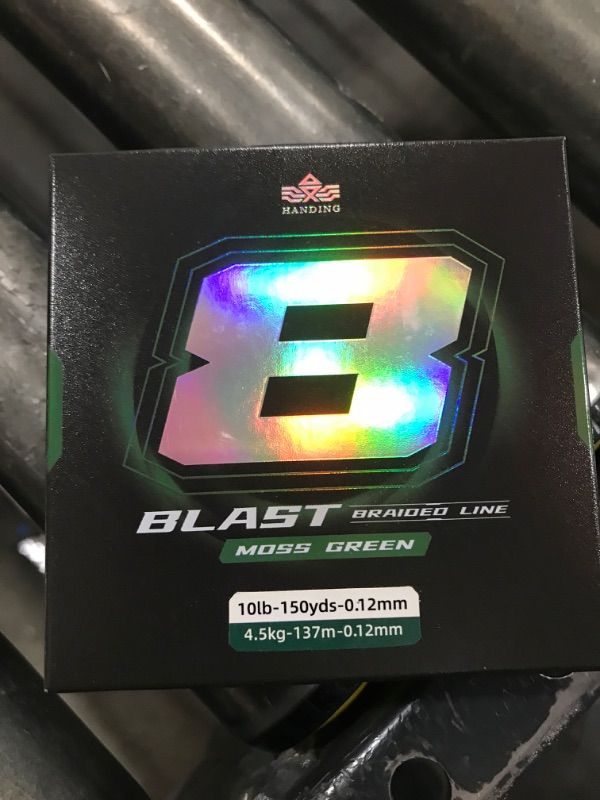 Photo 1 of HANDING Blast Braided Fishing Line - BFS Fishing Line - Water and Abrasion Resistant - No Stretch - Colored Fishing Line Braid for Extra Visibility (Pre-Wet Before Knot Tightening)