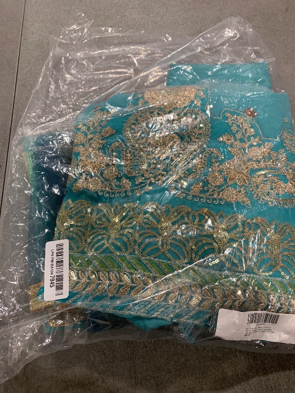 Photo 2 of Shriva Fashion indian pakistani eid festival embroidered ready to wear palazzo style salwar kameez suit for women (9115) (Sky Blue, 44)