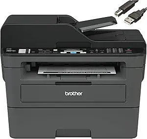 Photo 1 of Brother MFC-L2690DW Monochrome Laser All-in-One Printer, Print Scan Copy Fax, Auto 2-Sided Printing, Wireless Connectivity, 26ppm, 250-sheet, Compatible with Alexa, Bundle with JAWFOAL Printer Cable