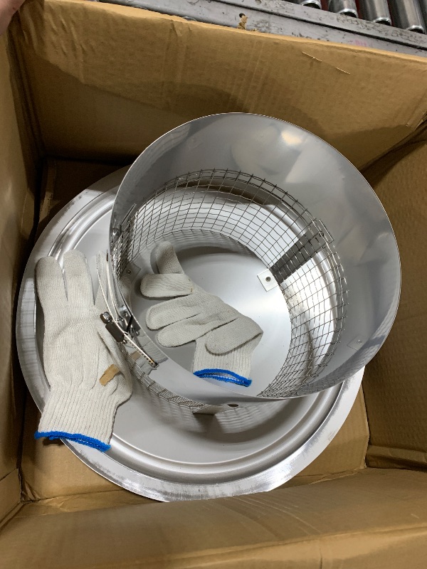 Photo 1 of Bootuu 9 Inch Round Chimney Cap, 9 Inch Tapered Top Chimney Cap with Screen, 9 Inch Chimney Cap with Fastening Device with Screen, Stovepipe Finial, Stainless Steel