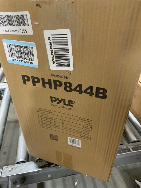 Photo 1 of Pyle 400W Portable Bluetooth PA Loudspeaker - 8” Subwoofer System, 4 Ohm/55-20kHz, USB/MP3/FM Radio/ ¼ Mic Inputs, Multi-Color LED Lights, Built-in Rechargeable Battery w/ Remote Control -PPHP844B