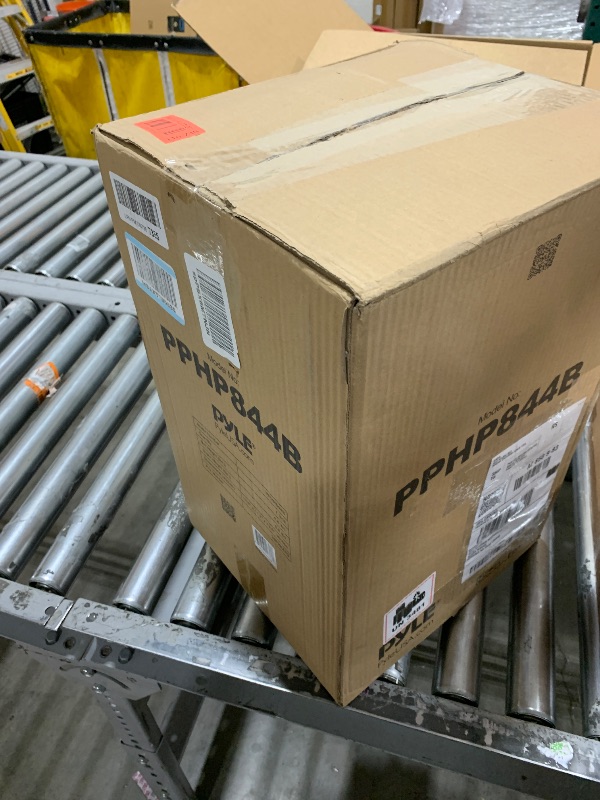 Photo 1 of Pyle 400W Portable Bluetooth PA Loudspeaker - 8” Subwoofer System, 4 Ohm/55-20kHz, USB/MP3/FM Radio/ ¼ Mic Inputs, Multi-Color LED Lights, Built-in Rechargeable Battery w/ Remote Control -PPHP844B