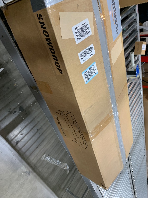 Photo 1 of SNOWDROP Storage Bench-Entryway Bench,Ottoman for Bedroom End of Bed,Modern Leathers Oil Wax Brown Benche Bedroom Benches for Foot of Bed,Upholstered Bench with Golden Legs 40"