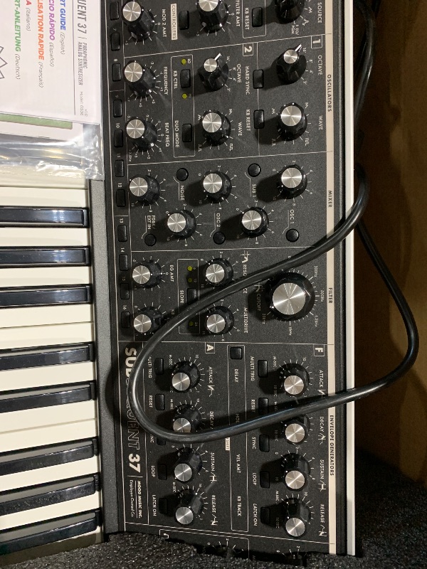 Photo 7 of * MINOR DAMAGES* MOOG Subsequent 37 Paraphonic Analog Synthesizer and MIDI Keyboard with 37 Semi Weighted Keys, Headphone Amp, 256 Presets, Screen and Software Editor