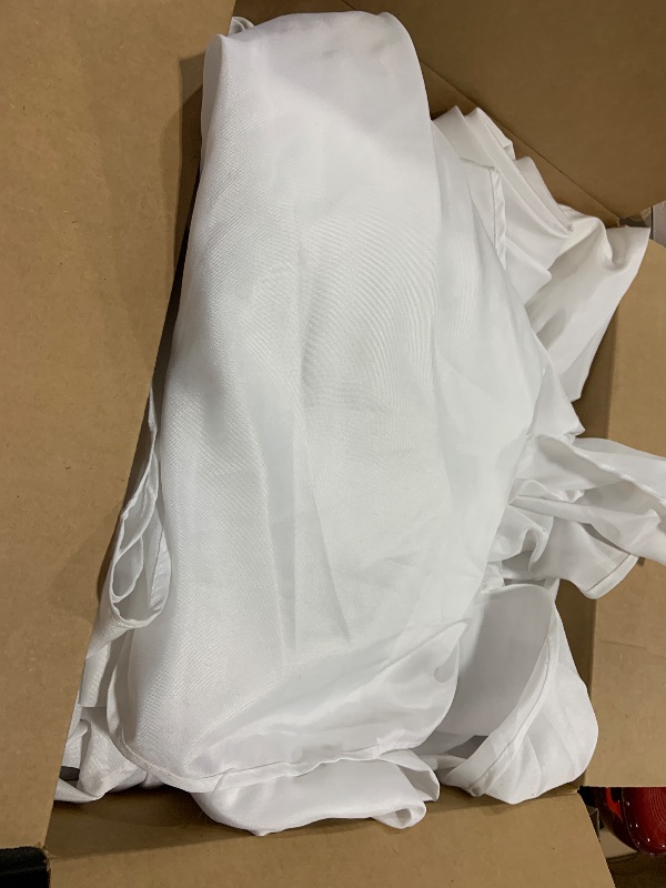 Photo 2 of BRILLMAX 10 Pack White Tablecloths for 8 Foot Rectangle Tables 60 x 126 Inch - 8ft Rectangular Bulk Linen Polyester Fabric Washable Clothes for Wedding Reception Banquet Party Buffet Restaurant
