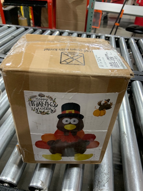 Photo 1 of Takuvan Thanksgiving 6FT Inflatable Turkey with Pilgrim Hat Yard Decoration - LED Light Up Blow Up Turkey for Outdoor Indoor Lawn Thanksgiving Yard Decorations and Autumn Holiday Family Party Display