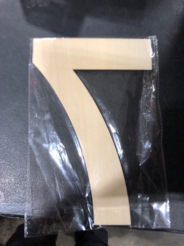 Photo 2 of 12 Inch Large Wooden Numbers, Solid 0.2 Inch Thickness Wood Numbers, Wooden Numbers for Baby Photo Shoots, Birthday Photo Collages, Address Sign Board, Open Houses, Wedding Decorations (Number 7)