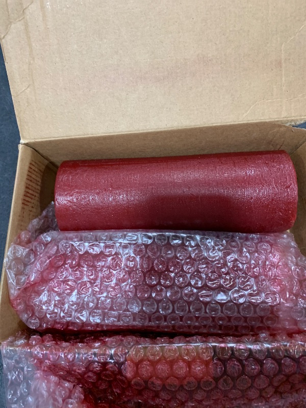 Photo 1 of CANDWAX 3x8 Pillar Candle Set of 2 - Decorative Rustic Candles Unscented and No Drip Candles - Ideal as Wedding Candles or Large Candles for Home Interior - Bordeaux Candles