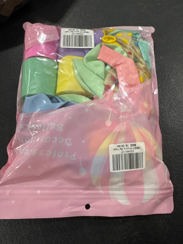 Photo 1 of TMBXET Colorful Balloon Garland Arch Kit Birthday Party Decorations Crepe Paper Clouds Balloons Rainbow Foil Balloons Macaron Balloons for Baby Shower Wedding Streamers Party Decorations