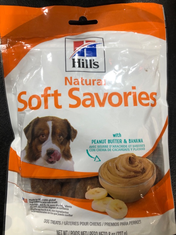 Photo 2 of Hill's Natural Soft Savories, All Life Stages, Great Taste, Dog Treats, Peanut Butter & Banana, 8 oz Bag