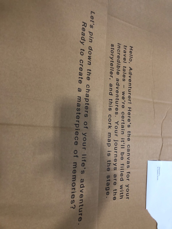 Photo 1 of AdventureScape Push Pin Travel Map - Large 30" x 20" World Map Pin Board with Premium Push Pins made from Cork Board - Gift Idea for Travelers, Partner, Young Adults, and Parents