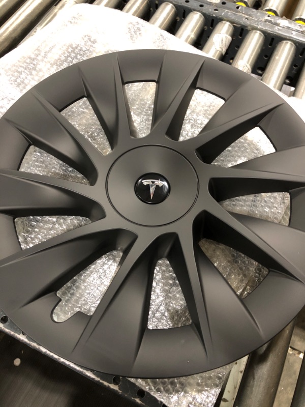 Photo 2 of POSWIS 20 inch Wheel Cover Hubcaps for Tesla Model Y 2019-2024 Original Rims Wheel Covers Replacement Compatible with Tesla 20" Induction Wheels Accessories (4 Pack Includes Center Logo Caps)