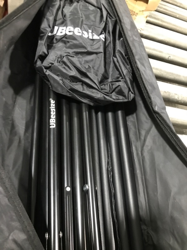 Photo 1 of Aureday Backdrop Stand, 10x7 Ft Adjustable Photo Backdrop Stand Kit with 4 Crossbars, 6 Background Clamps, 2 Sandbags, and Carrying Bag for Parties/Wedding/Photography/Festival Decoration