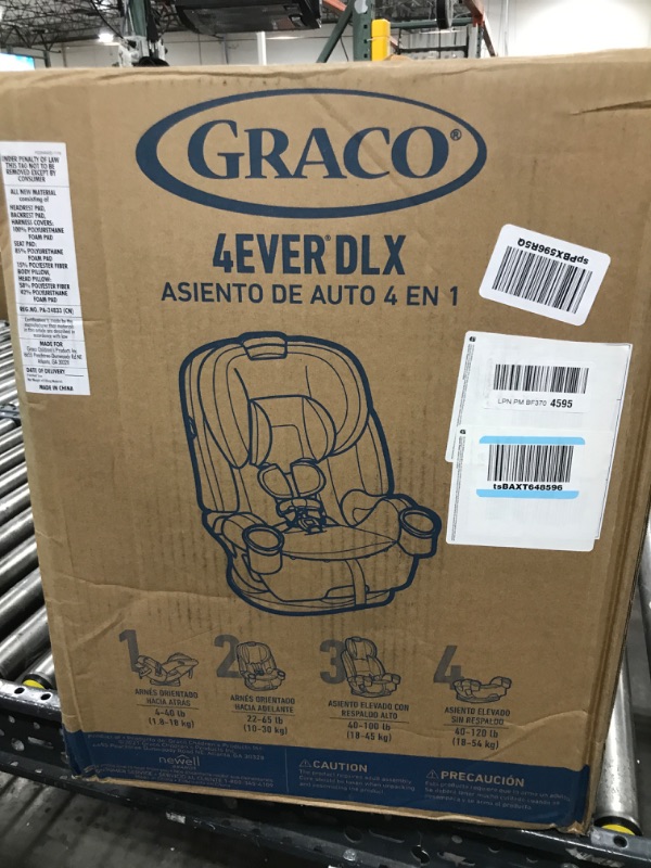 Photo 4 of Graco 4Ever DLX 4-in-1 Car Seat, Fairmont | Infant to Toddler Car Seat, with 10 Years of Use | Rear-facing, Forward-facing and Booster Modes | Safe, Comfortable and Convenient Fairmont 4-in-1 DLX