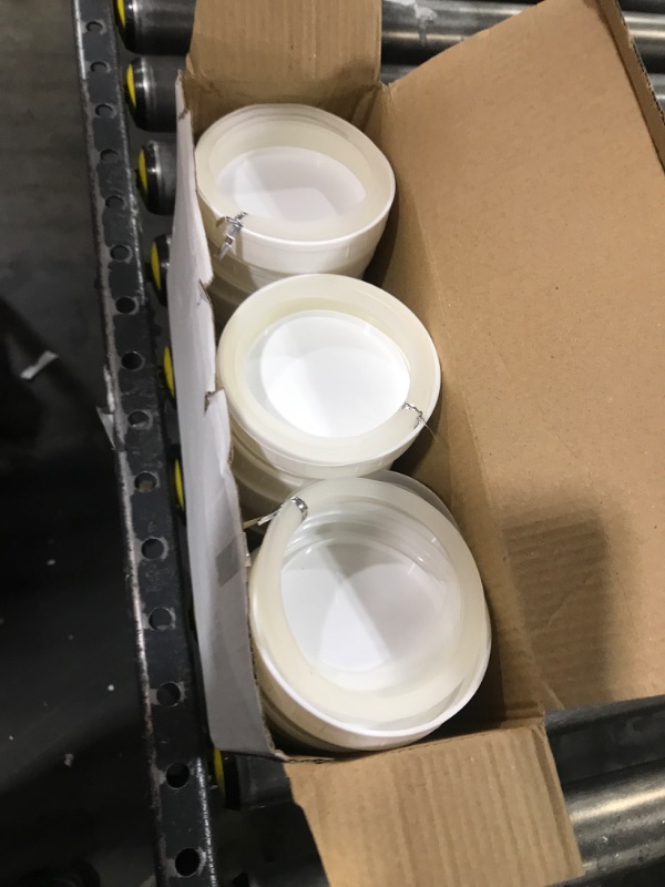 Photo 2 of 24 PACK, WIDE Mouth Mason Jar Lids for Ball, Kerr and More - White Plastic Storage Caps for Canning Jars - Leak-Proof & Anti-Scratch Resistant Surface