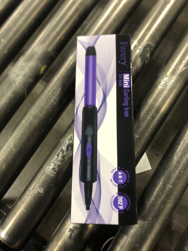 Photo 2 of FARERY Travel Size Curling Iron Dual Voltage, Mini Curling Iron for Short Hair with 3/4 Inch Barrel, Ceramic Mini Hair Curler with Keratin&Argan Oil Infused, Travel Hair Curler with Storage Bag