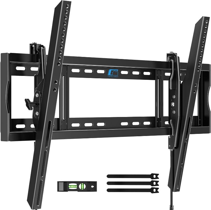 Photo 1 of HOME VISION Tilt TV Wall Mount for Most 48-120 inch Flat Curved TVs, Heavy Duty TV Mount up to 200Lbs, Wall Mount TV Bracket Fits 16"/18"/24" Studs Max VESA 800x600mm Space Saving for LED OLED LCD