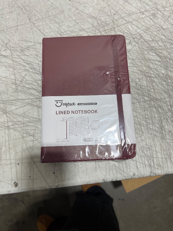 Photo 1 of !!STOCK PHOTO FOR REFERENCE ONLY!! JOYEUX Lined Journal Notebook, 360 Pages Journals for Writing, A5 College Ruled Notebook, Thick Leather Hardcover Notebooks for Work Office Women Men, 5.7'' X 8'' (Burgundy)
