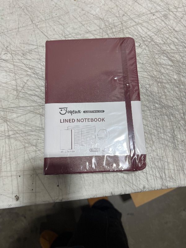 Photo 2 of  !!STOCK PHOTO FOR REFERENCE ONLY!! JOYEUX Lined Journal Notebook, 360 Pages Journals for Writing, A5 College Ruled Notebook, Thick Leather Hardcover Notebooks for Work Office Women Men, 5.7'' X 8'' (Burgundy)