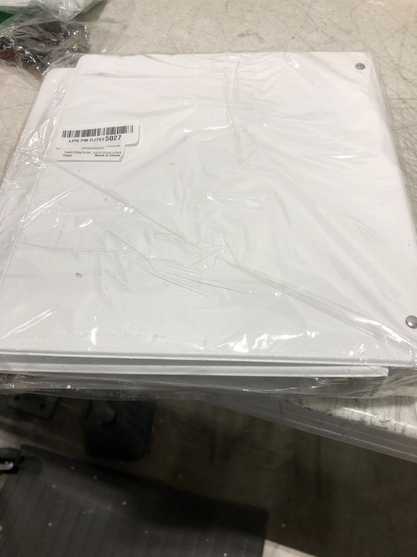 Photo 1 of 1-inch 3 Ring Binder with 2 Interior Pockets, 1'' Basic Binders Holds US Letter Size 8.5'' x 11'' Paper - Versatile Binders for Office, Home, and School Use, 6 Pack (White)