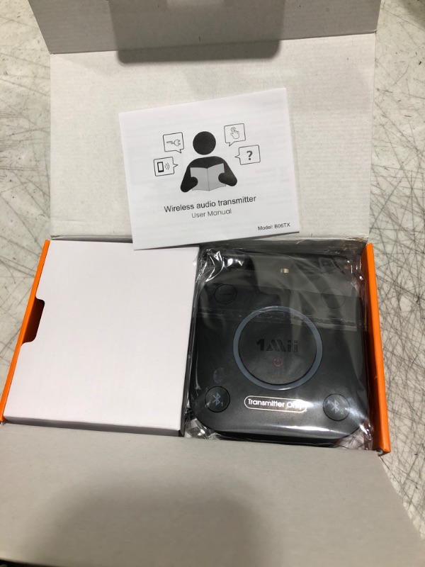 Photo 1 of 1Mii B06TX Bluetooth 5.2 Transmitter for TV to Wireless Headphone/Speaker, Bluetooth Adapter for TV w/Volume Control, AUX/RCA/Optical/Coaxial Audio Inputs, Plug n Play, aptX Low Latency & HD