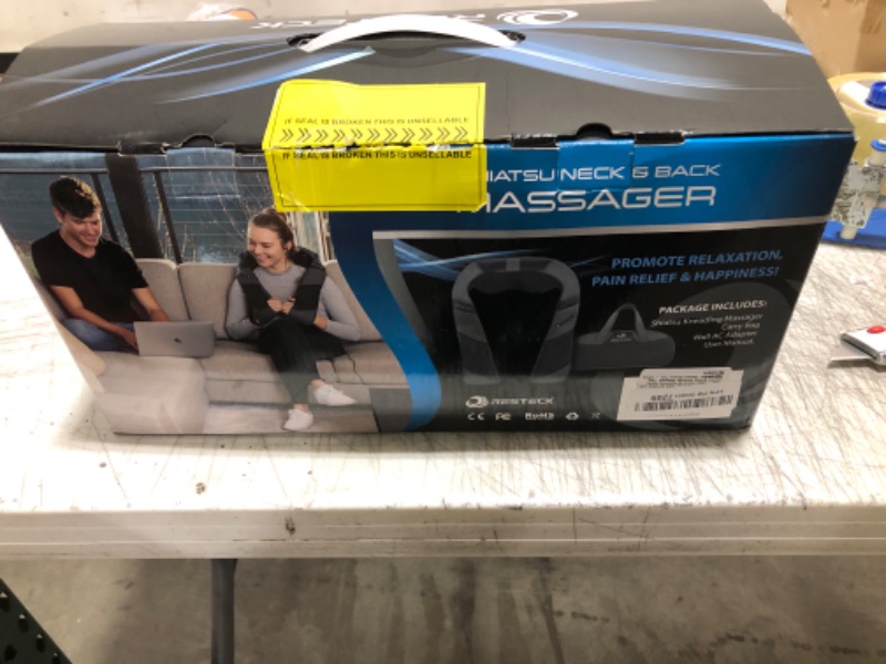 Photo 2 of Resteck Massagers for Neck and Back with Heat - Deep Tissue 3D Kneading Pillow