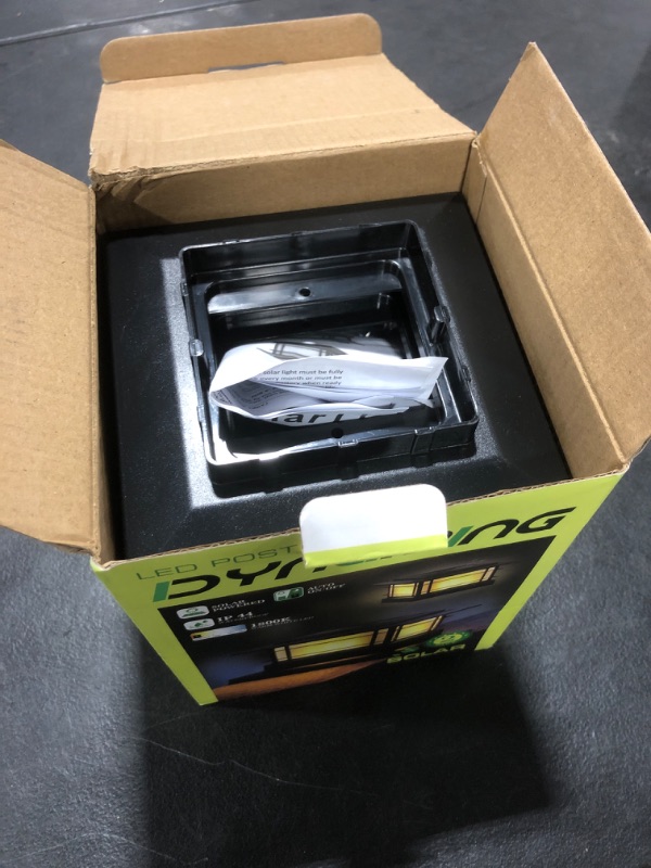 Photo 1 of Dynaming 2 Pack Solar Flame Post Lights Outdoor, Solar Powered Fence Post Cap Lights, High Brightness Flickering Flame SMD LED Lighting Decor for Garden Deck Patio, 4x4, 5x5 or 6x6 Vinyl/Wooden Posts