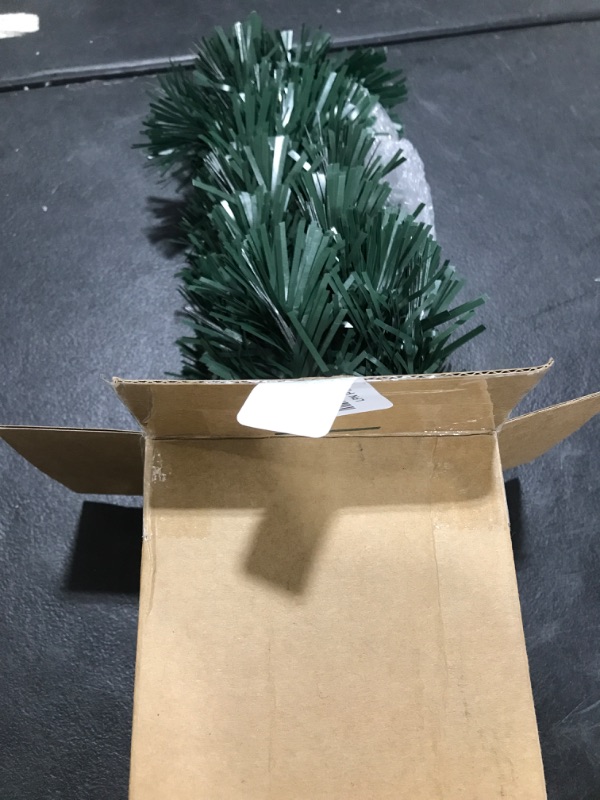 Photo 2 of 24inch Green Fiber Optic Christmas Tree,Pre-Lit Artificial Mini Christmas Tree, Tabletop Small Xmas Tree with Stars Holiday Home Decorations