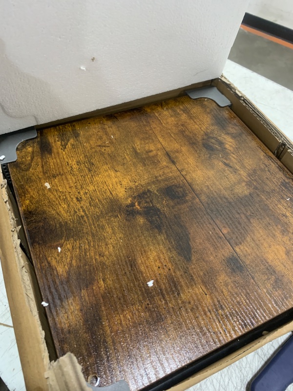 Photo 1 of HOOBRO 6-Tier Corner Shelf, Corner Square Rack Display Shelf, Tall Storage Rack Plant Stand, Corner Bookcase for Small Spaces, Living Room, Home Office, Kitchen, Rustic Brown and Black BF55CJ01