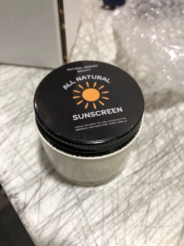 Photo 1 of Beef Tallow & Zinc Sunblock | Tallow Sunscreen SPF 35 (2oz) | Reef Safe, Water Resistant | Beef Tallow for Skin, Tallow Face Moisturizer | Organic 100% Grass Fed Tallow, Zinc Oxide