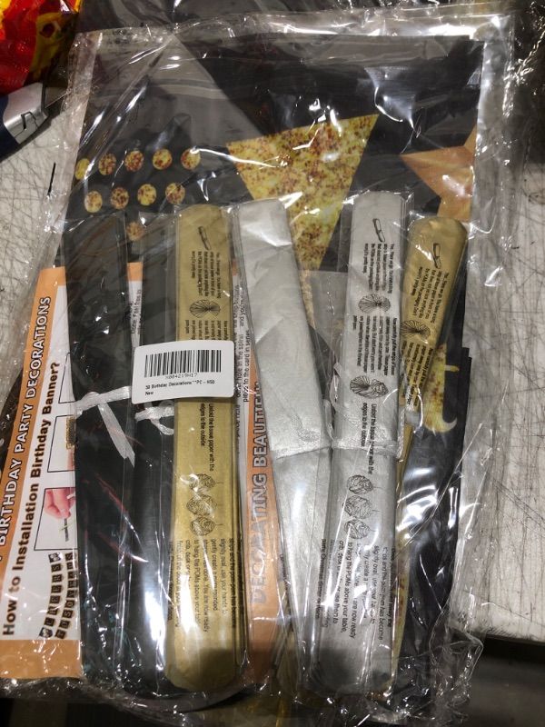 Photo 1 of Happy 50th birthday decorations Banner,22CS Black and Gold 50th Birthday Party 50th Anniversary Decorations, Happy 50th Birthday Banner, numeral 50 Balloons,Cheers to 50 years banner,Hanging Swirl