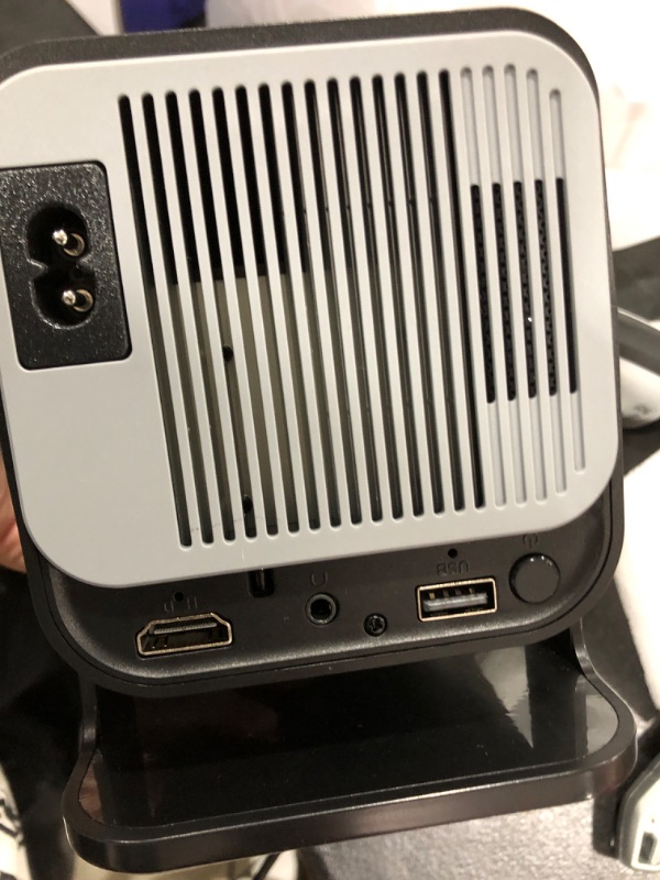 Photo 1 of Allesin Mini Smart Projector with wifi and bluetooth, Full HD 1080P proyector 4K Supported 18000 Lumen, Auto Keystone Ceiling Projector Focu 270 Degree Rotation, Projector with Android11.0, Black