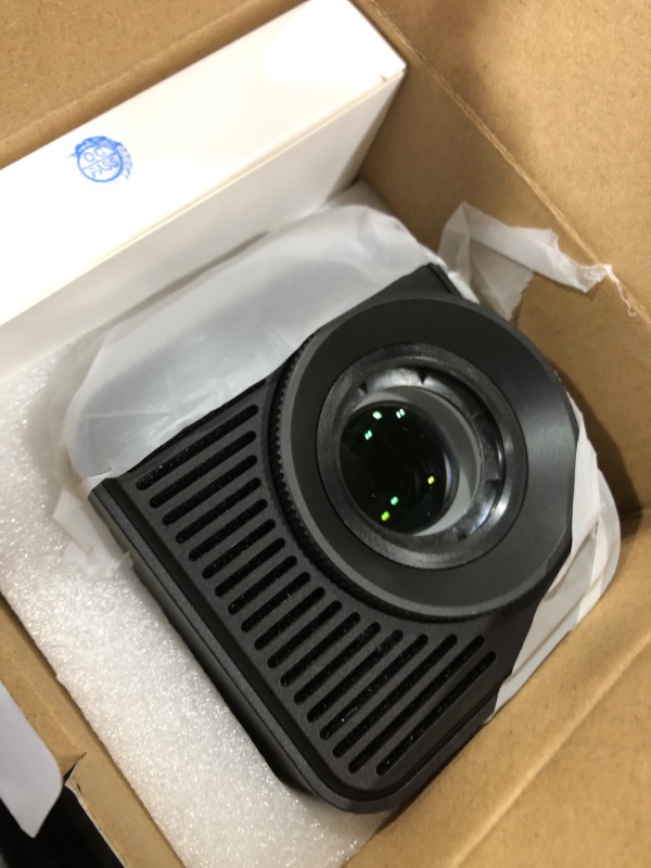 Photo 1 of Allesin Mini Smart Projector with wifi and bluetooth, Full HD 1080P proyector 4K Supported 18000 Lumen, Auto Keystone Ceiling Projector Focu 270 Degree Rotation, Projector with Android11.0, Black