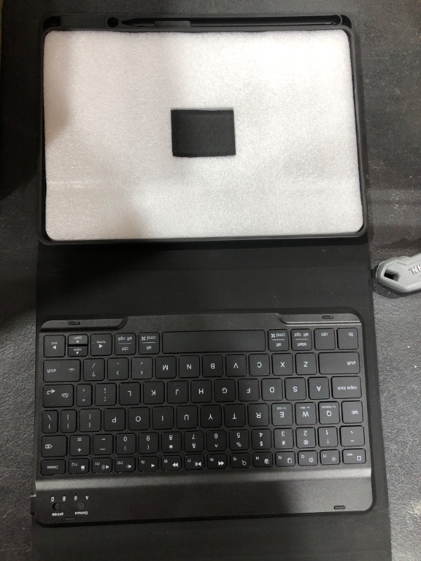 Photo 1 of BLUTLOTUS for iPad 9th Generation Case with Keyboard 10.2 Inch - Backlit Wireless Detachable Folio Keyboard Cover with Pencil Holder for iPad 8th Gen/7th Gen/iPad Pro 10.5"/iPad Air 3rd Gen (Black)