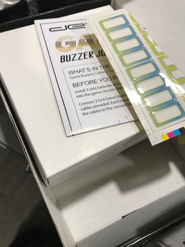 Photo 1 of Digital Energy Handheld Buzzer Game System - Console Displays First Buzz-in - Great for Jeopardy, Family Feud, Trivia and Buzzer Games - Console with 8 Joystick Buzzers