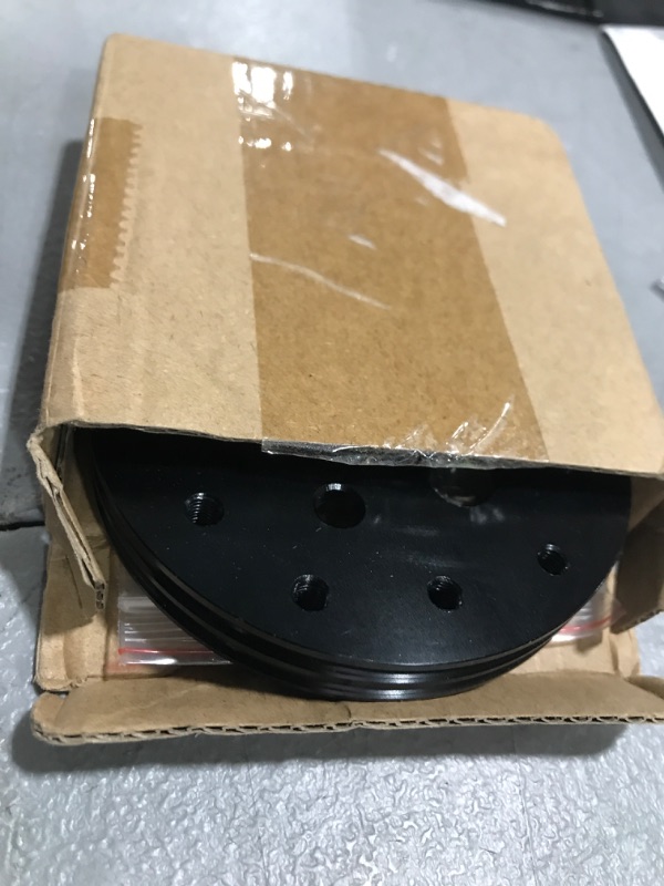 Photo 1 of Ruien 0.5" Steering Wheel Hub Adapter Conversion Spacer 6 Hole to 3 Hole Steering Wheel Adapter Grant Adapter Boss Kit Black