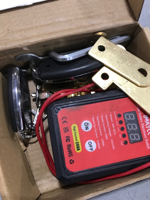 Photo 1 of IMAYCC Remote Battery Disconnect Switch 12V, Kill Switch for Car with Led Voltage Display, Car Battery Kill Switch Anti Theft, Battery Cut Off Shut Off Switch for Auto,Vehicle, RV, ATV,Truck, Boat.