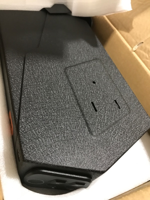 Photo 1 of Biometric Handgun Gun Safe for Nightstand, Desk, Bed Side, Wall,Truck - Auto Open Fingerprint Hidden Safe for Pistols -with Fingerprint, Backlit Keypad, KEY Access