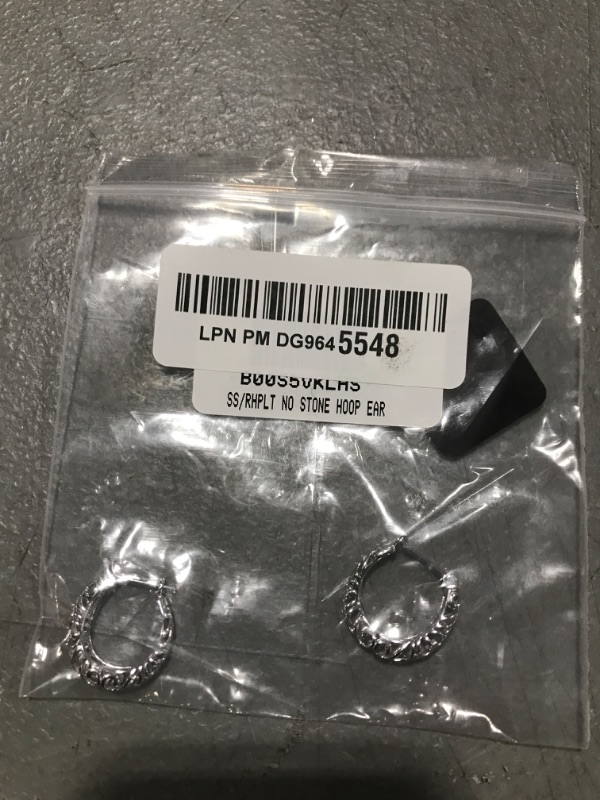 Photo 1 of Amazon Essentials Sterling Silver Filigree Round Hoop Earrings (previously Amazon Collection)