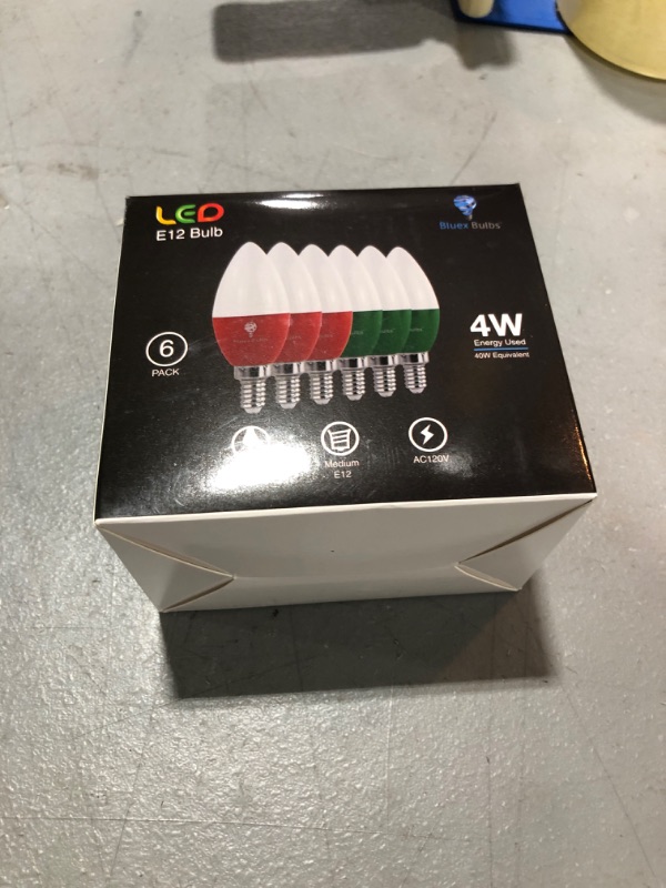 Photo 1 of Bluex Bulbs LED 6-Pack Light Bulb, E12 Base, 4W, 450 Lumen, Red, Ideal for Party Decoration, Porch Holiday Lighting, Candelabra Bulbs - Christmas Light Bulbs