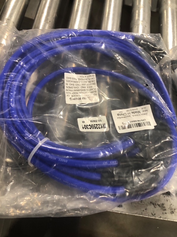 Photo 2 of JDMON 10.5mm Spark Plug Wires Compatible with Ford F-150 F150 Mustang 5.0L 5.8L SBF 302 289 Ignition Wires High Performance Blue