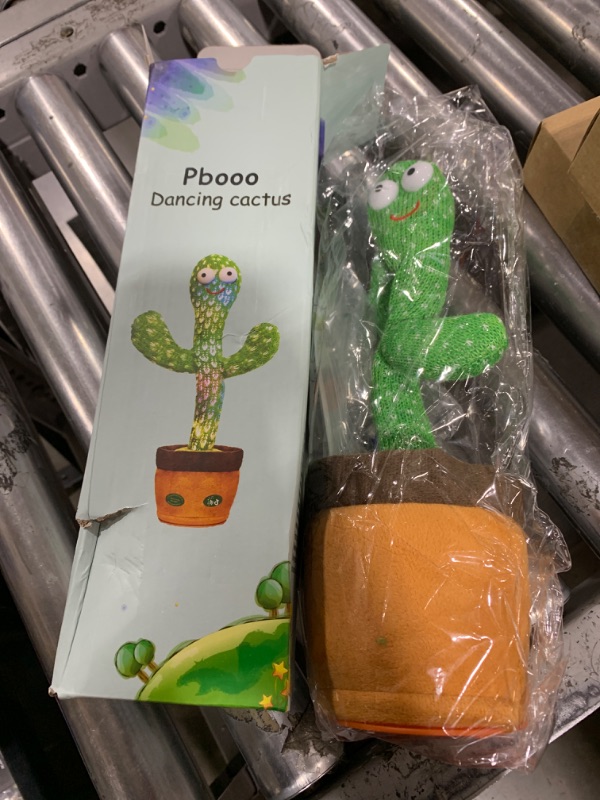 Photo 3 of Pbooo Dancing Talking Cactus Mimicking Toy,Talking Repeat Singing Sunny Cactus Toy 120 Pcs Songs for Baby 15S Record Your Sound Sing+Dancing+Recording+LED